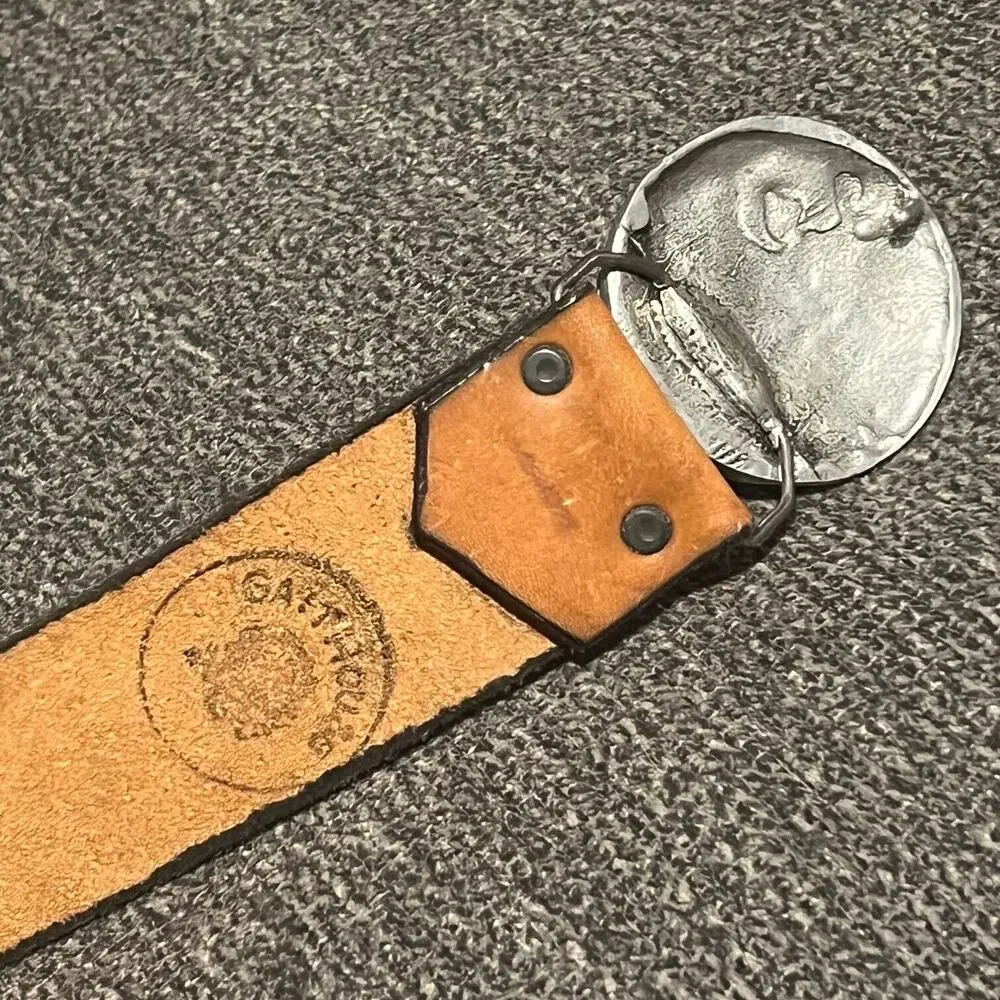Leather Belt Mens Hooded Head Oval Buckle Rare Gothic Artsy Assassins Creed